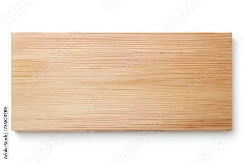 Empty plywood banner isolated on white background Generative Ai