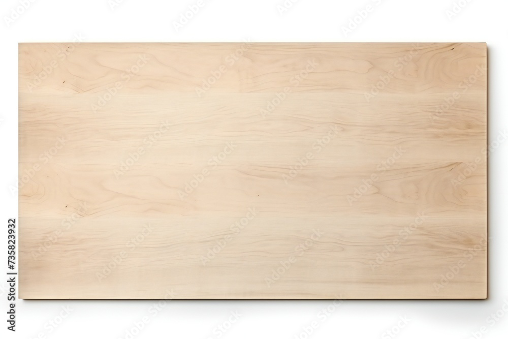 Empty plywood banner isolated on white background Generative Ai