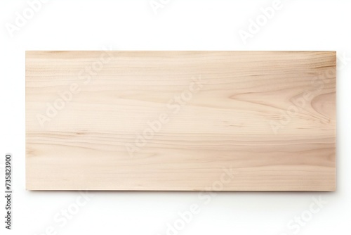 Empty plywood banner isolated on white background Generative Ai