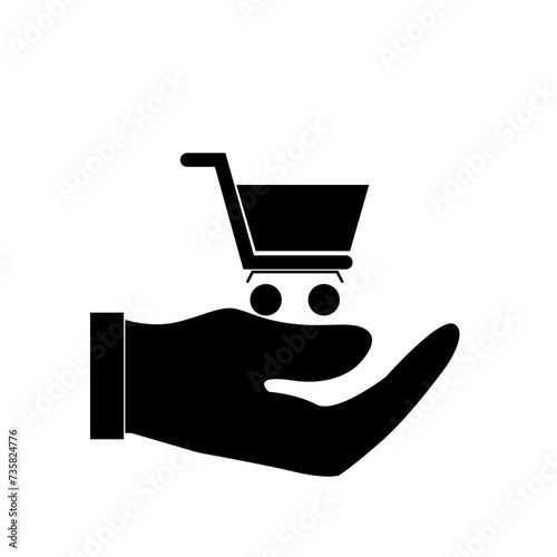 protecting hands icon, customer, two, horizontal, isolated white, black, Customer care icon. Customer Retention Patient assistance icon. Service support. Safety pictogram. Icon, care, customer, 