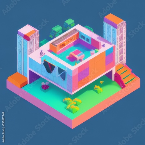 Isometric 3D Colorful Illustration