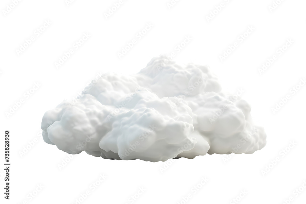 white cloud isolated on white or transparent background