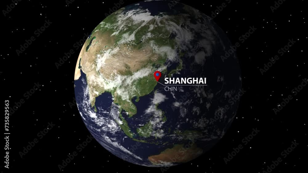Zooming Into Shanghai from Space. Map source from NASA Earth Observations (NEO)