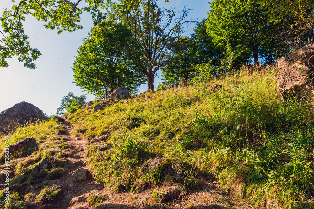 Stone path up the mountain Stone path up the mountain
