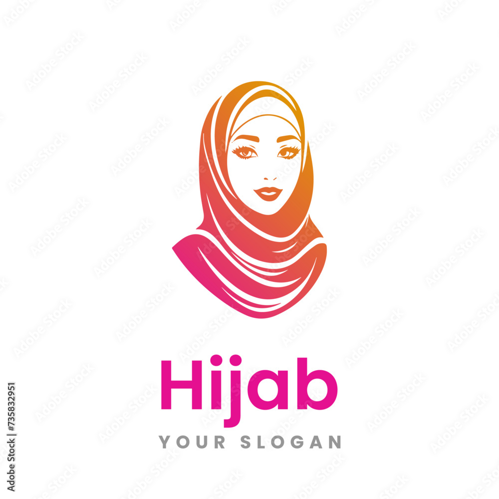 scarf logo design template