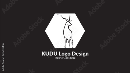 Quadro su tela Vector kudu Logo Design Fully Editable High Quality