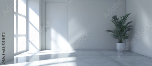 3D rendering of an empty room's interior