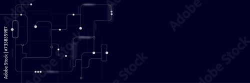 Blue data matrix simulation digital line and grid technology with futuristic HUD screen on blue background and vertical video abstract background concept. Technology blue background.