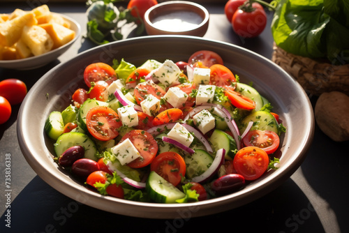 vegetable salad with feta