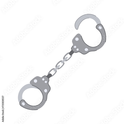 jail handcuffs cartoon vector illustration