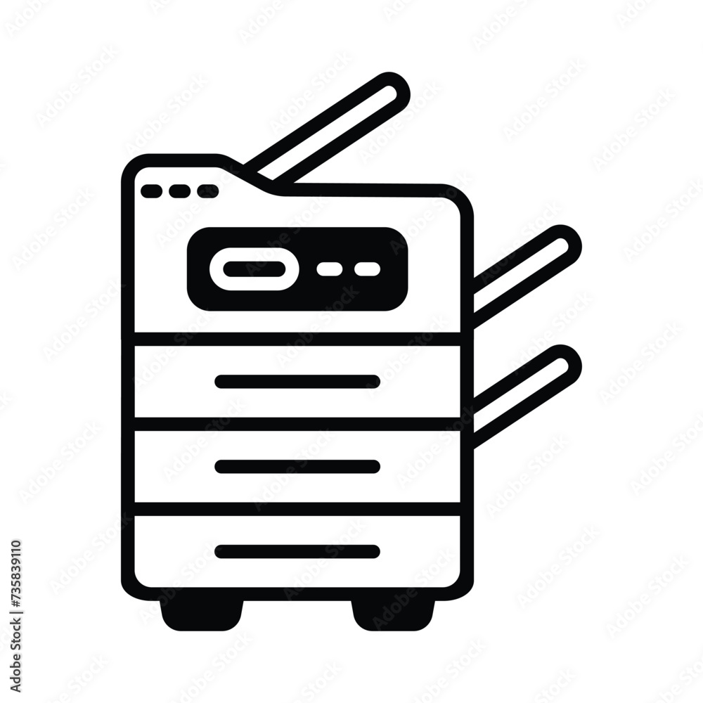Photocopier icon vector stock illustration. Photocopier icon vector stock illustration.