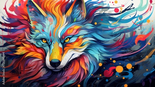 vibrant, fantasy, animal, illustration, captivating, colorful, painting, abstract, elements, creative, projects, inspiration, shapes, patterns, art, design, wildlife, whimsical, surreal, dreamlike, im