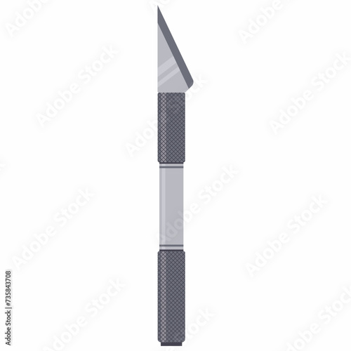 Scalpel knife vector cartoon illustration isolated on a white background.