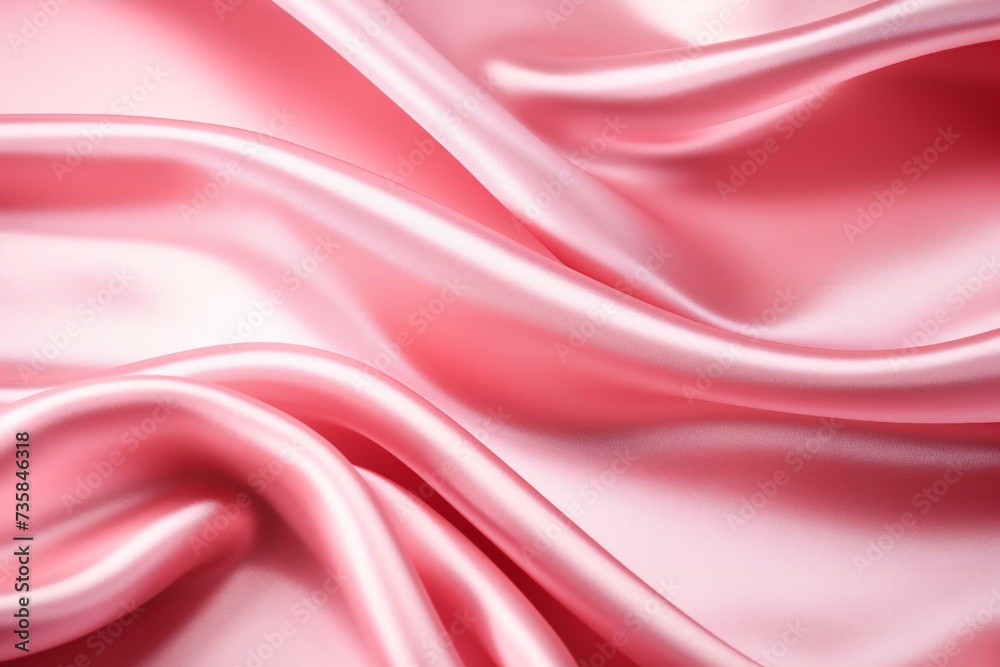 Fototapeta premium Piece of satin fabric isolated on white background Generative Ai