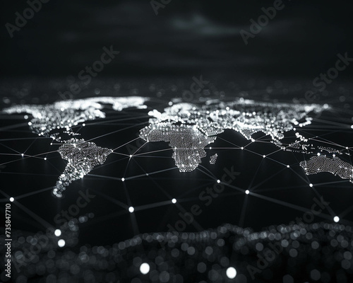 In a world interconnected technology lines and transportation form a seamless global network