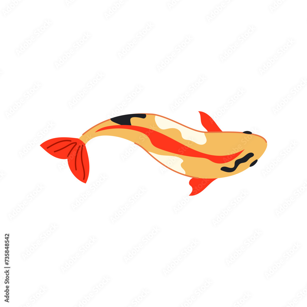 japan koi fish carp cartoon vector illustration japan koi fish carp cartoon vector illustration