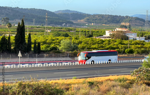 Photography Bus on highway