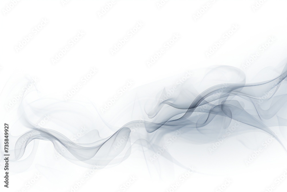 Gray smoke element isolated on white background Generative Ai Gray smoke element isolated on white background Generative Ai