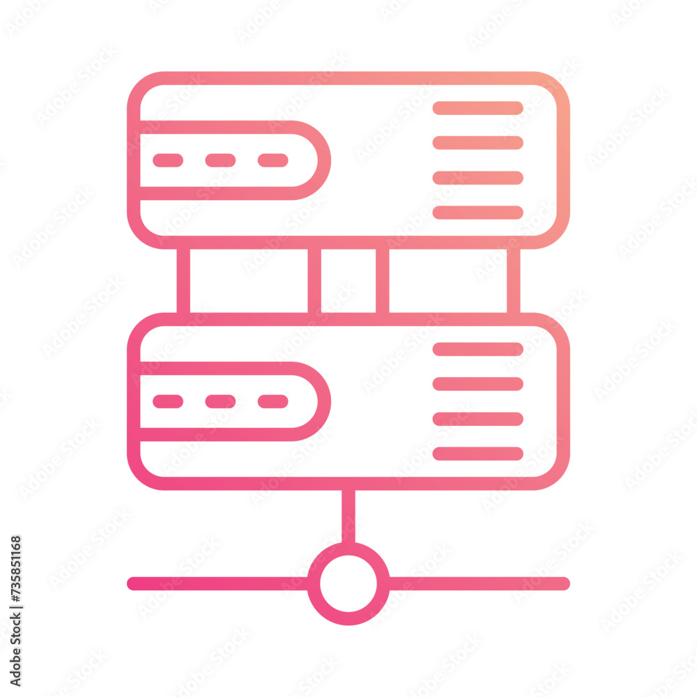 Server icon vector stock illustration. Server icon vector stock illustration.