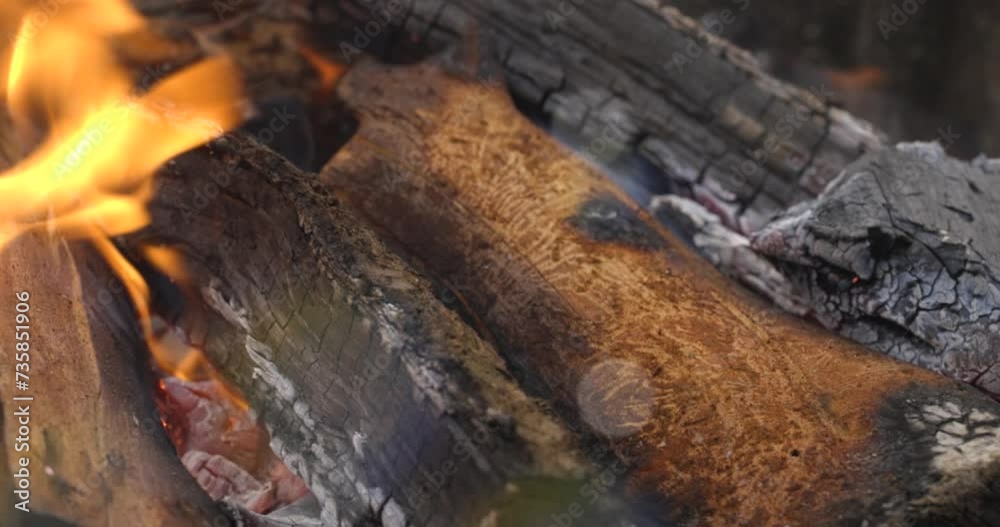 burning charcoal in the grill close-up, fire in the grill burning charcoal in the grill close-up, fire in the grill