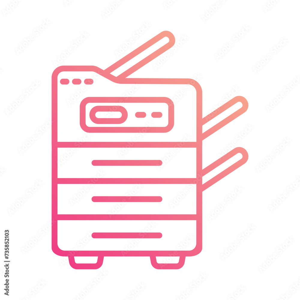 Photocopier icon vector stock illustration. Photocopier icon vector stock illustration.