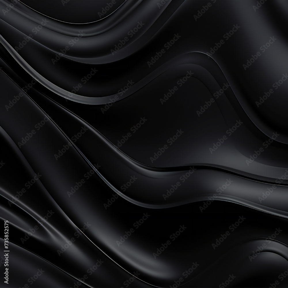 Obraz premium Smooth black liquid vector background Generative Ai