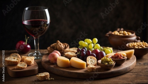 still life with wine with grapes