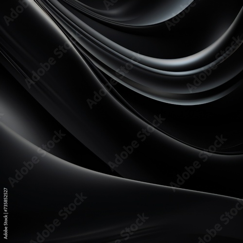 Smooth black liquid vector background Generative Ai