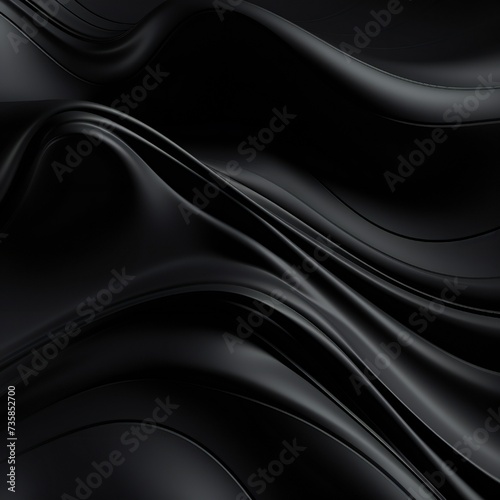 Smooth black liquid vector background Generative Ai