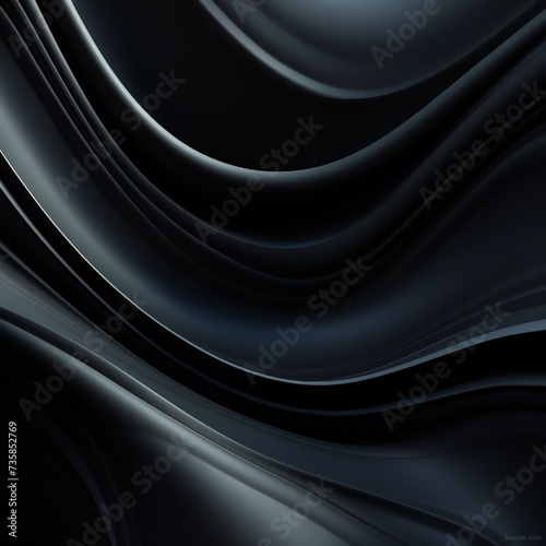 Smooth black liquid vector background Generative Ai