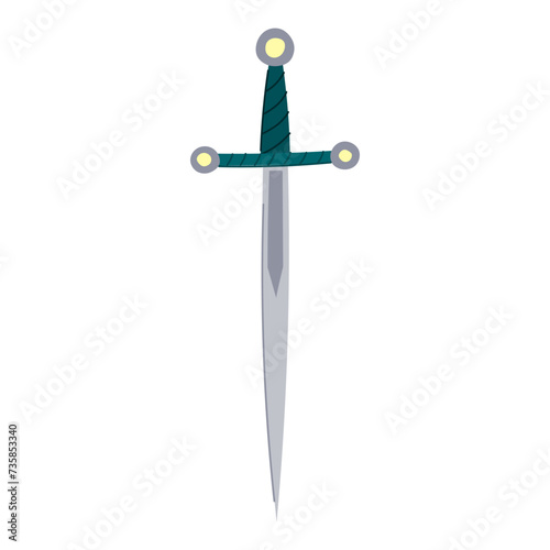 battle medieval sword cartoon vector illustration