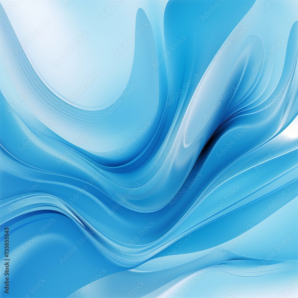 Fototapeta premium Smooth blue liquid vector background Generative Ai