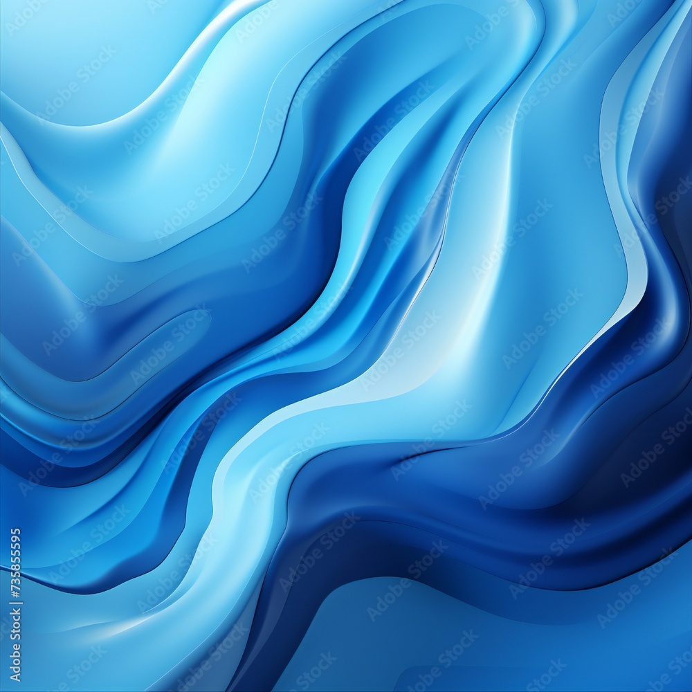 Naklejka premium Smooth blue liquid vector background Generative Ai