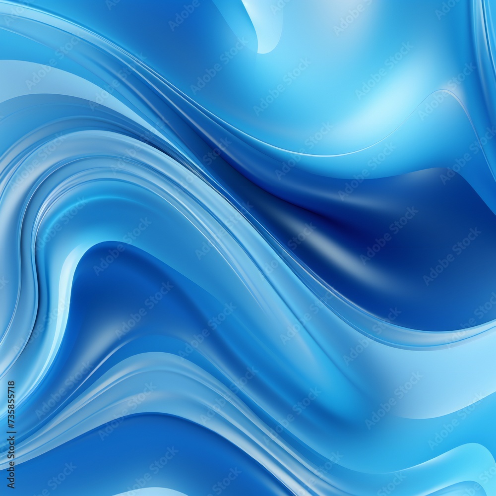 Fototapeta premium Smooth blue liquid vector background Generative Ai