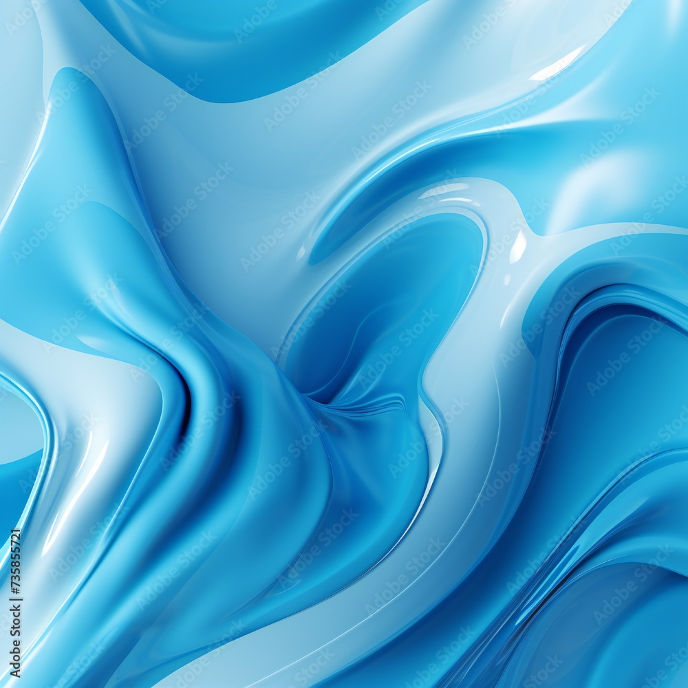 Obraz premium Smooth blue liquid vector background Generative Ai