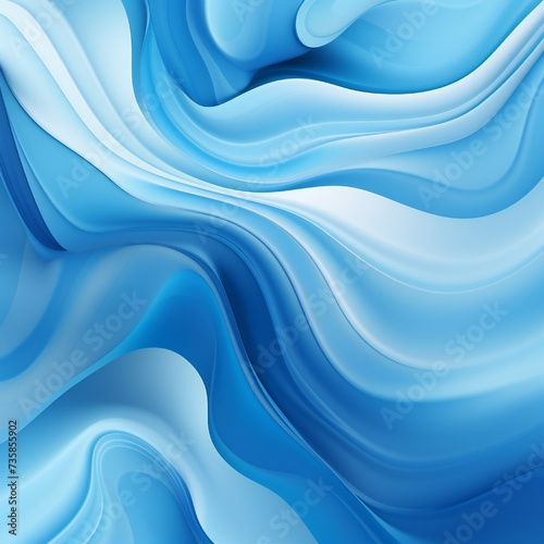 Smooth blue liquid vector background Generative Ai