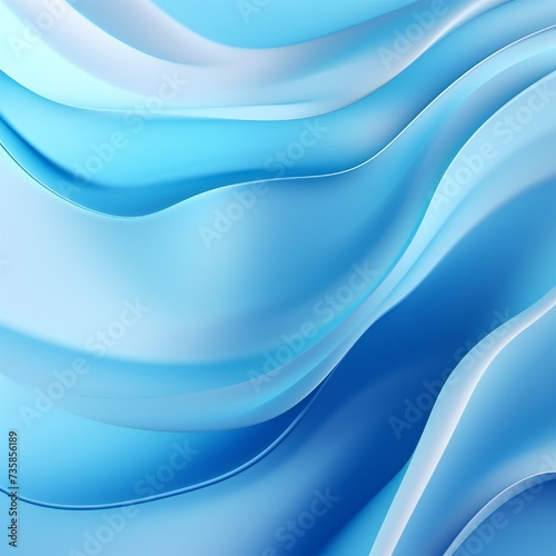 Smooth blue liquid vector background Generative Ai