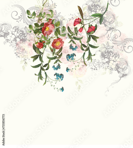 floral background with flowers