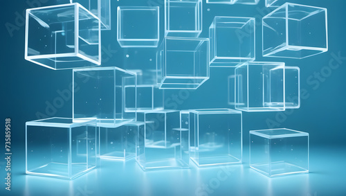 Cube Pattern Abstract Background with Squares: A Futuristic Geometric Design
