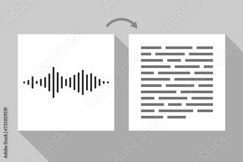 Concept of converting speech to text