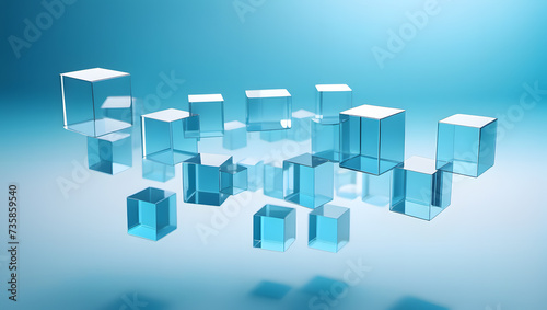 Cube Pattern Abstract Background with Squares: A Futuristic Geometric Design