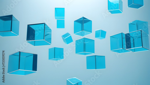 Cube Pattern Abstract Background with Squares: A Futuristic Geometric Design