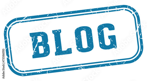 blog stamp. blog rectangular stamp on white background