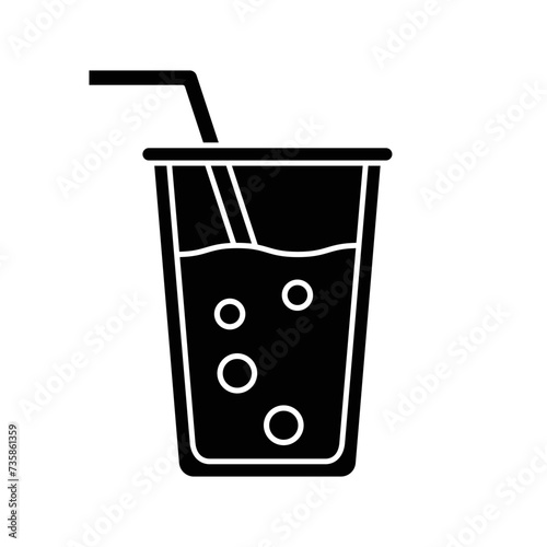 Lemonade icon vector. Cocktail illustration sign. Drink symbol or logo.