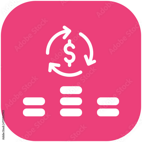 Cash Flow vector icon illustration of Finance and Money iconset.