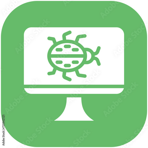 Computer Virus Icon vector icon illustration of Networking and Data Sharing iconset.