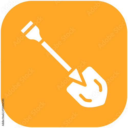 Shovel vector icon illustration of Tools iconset.