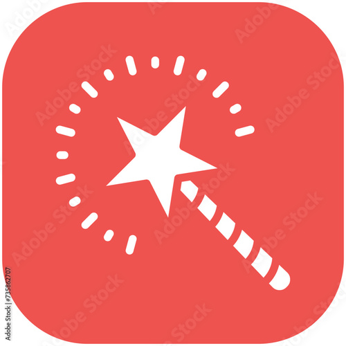 Magic Wand vector icon illustration of Tools iconset.