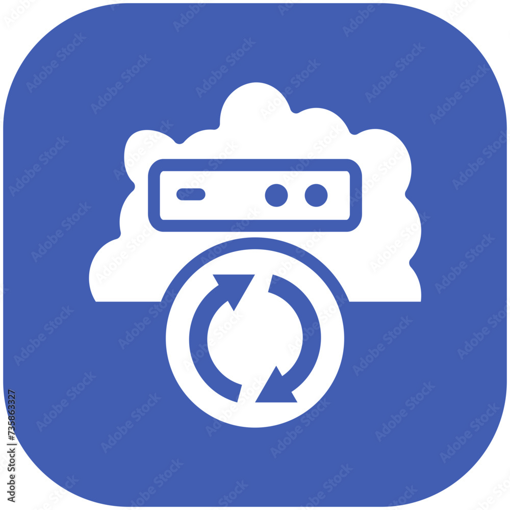 Cloud Backup vector icon illustration of Cloud Computing iconset. Cloud Backup vector icon illustration of Cloud Computing iconset.