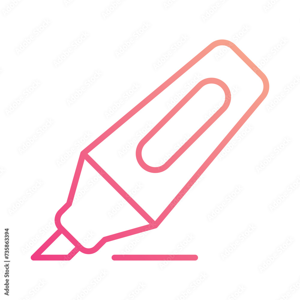 Highlighter icon vector stock illustration. Highlighter icon vector stock illustration.